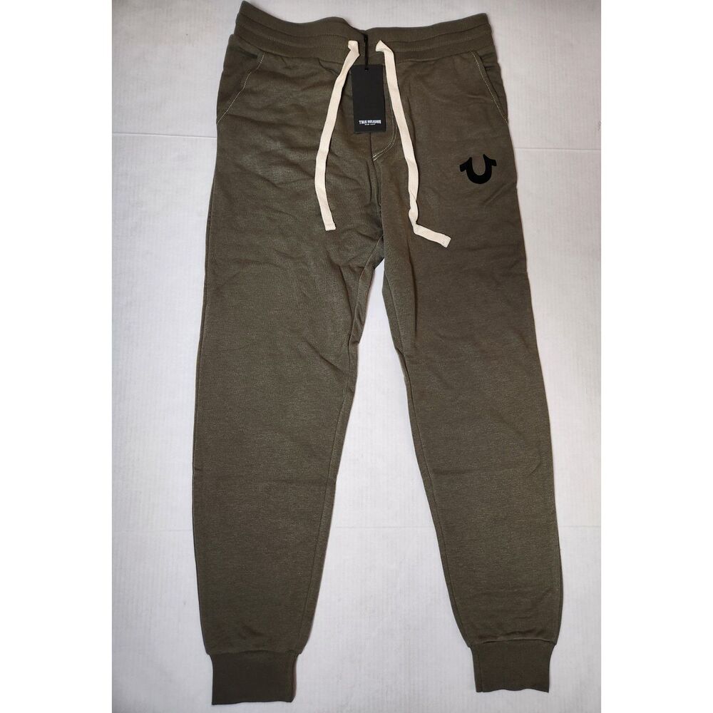True Religion Classic Logo Jogger Sweatpants Men’s Medium Dk Green